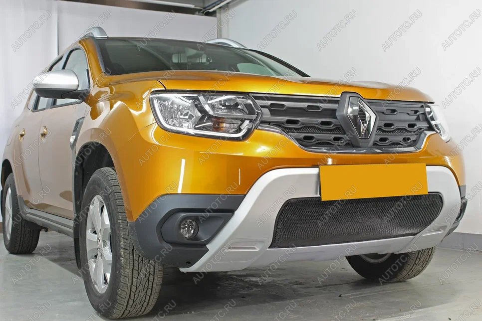 3 779 р. Защита радиатора (низ) Стрелка11 Стандарт Renault Duster HM (2020-2024) (черная)  с доставкой в г. Йошкар-Ола