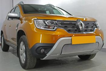 4 699 р. Защита радиатора (низ) Стрелка11 Стандарт  Renault Duster  HM (2021-2024) рестайлинг (хром)  с доставкой в г. Йошкар-Ола. Увеличить фотографию 3