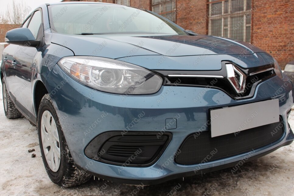 3 779 р. Защита радиатора (низ) Стрелка11 Стандарт  Renault Fluence (2012-2016) рестайлинг (черная)  с доставкой в г. Йошкар-Ола