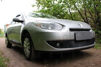 2 899 р. Защита радиатора (верх) Стрелка11 Стандарт Renault Fluence дорестайлинг (2010-2012) (черная)  с доставкой в г. Йошкар-Ола. Увеличить фотографию 2