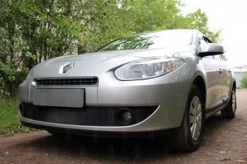 2 899 р. Защита радиатора (верх) Стрелка11 Стандарт Renault Fluence дорестайлинг (2010-2012) (черная)  с доставкой в г. Йошкар-Ола. Увеличить фотографию 3