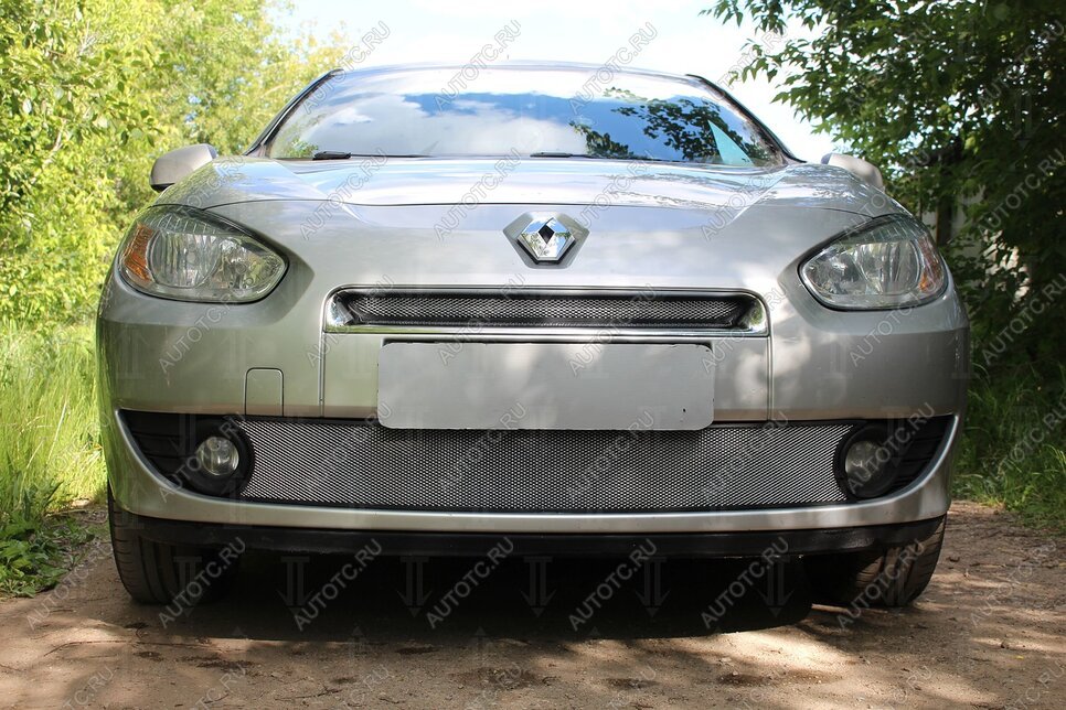 3 899 р. Защита радиатора (низ) Стрелка11 Стандарт  Renault Fluence (2010-2012) дорестайлинг (хром)  с доставкой в г. Йошкар-Ола