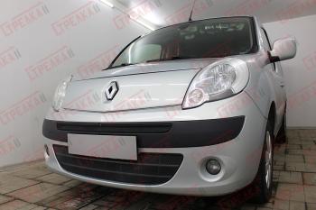 2 599 р. Защита радиатора (верх) Стрелка11 Стандарт Renault Kangoo KW0 дорестайлинг (2008-2013) (черная)  с доставкой в г. Йошкар-Ола. Увеличить фотографию 3