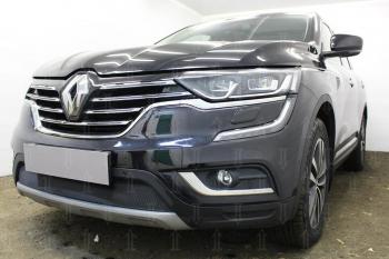 3 899 р. Защита радиатора Стрелка11 Стандарт  Renault Koleos  2 (2016-2025) (черная)  с доставкой в г. Йошкар-Ола. Увеличить фотографию 2