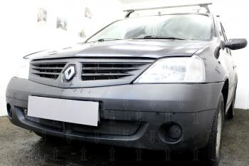 3 299 р. Защита радиатора (низ) Стрелка11 Стандарт Renault Logan 1 дорестайлинг (2004-2010) (черная)  с доставкой в г. Йошкар-Ола. Увеличить фотографию 2