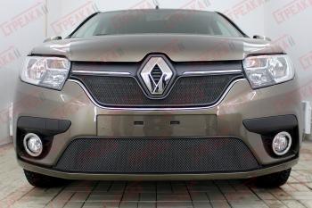 3 179 р. Защита радиатора (низ) Стандарт Renault Logan 2 рестайлинг (2018-2024) (черная)  с доставкой в г. Йошкар-Ола. Увеличить фотографию 2