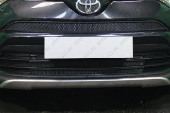 Защита радиатора (низ 2 части) Стрелка11 Стандарт Toyota RAV4 XA40 5 дв. рестайлинг (2015-2019)