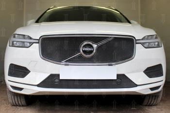 4 849 р.  Защита радиатора (Momentum) (верх 2 части) Стрелка11 Стандарт  Volvo XC60 (2017-2022) (черная)  с доставкой в г. Йошкар-Ола. Увеличить фотографию 2