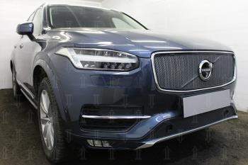 3 779 р. Защита радиатора (с парктроником) Стрелка11 Стандарт  Volvo XC90  L (2015-2019) дорестайлинг (черная)  с доставкой в г. Йошкар-Ола. Увеличить фотографию 2