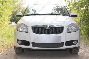 Зимняя заглушка решетки радиатора (низ) Стрелка11 Skoda (Шкода) Fabia (Фабия)  Mk2 (2007-2010) Mk2 универсал дорестайлинг, хэтчбэк дорестайлинг ()