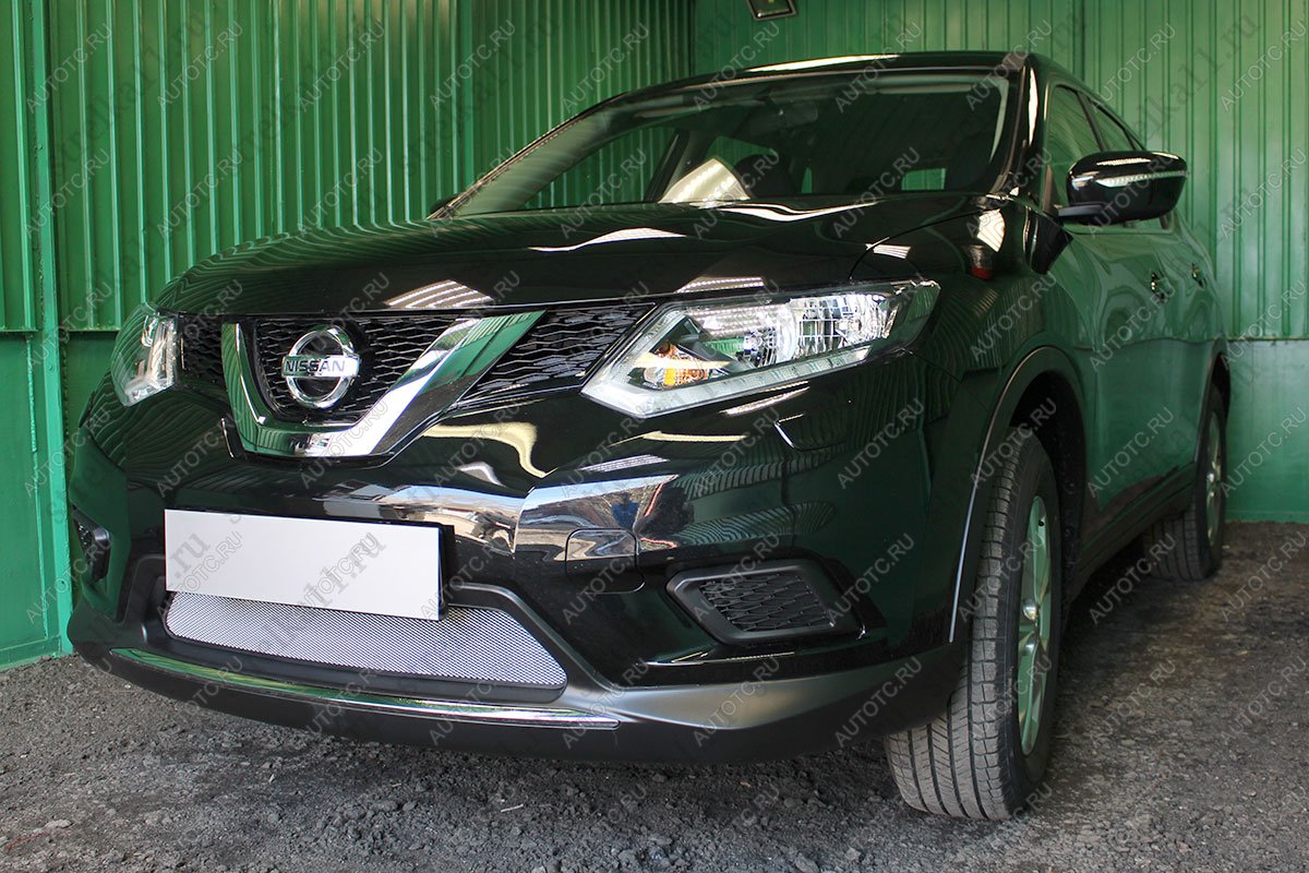 4 949 р. Защита радиатора PREMIUM  Nissan X-trail  3 T32 (2013-2018) дорестайлинг (хром)  с доставкой в г. Йошкар-Ола