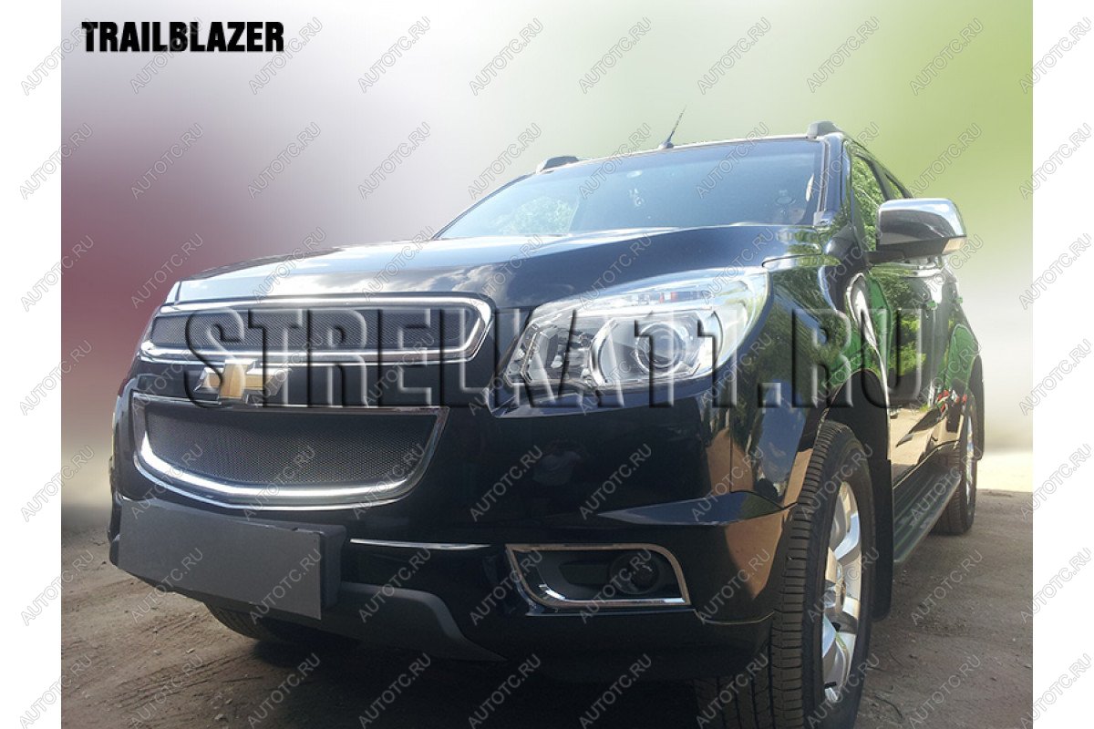 1 199 р. Защита радиатора (низ) Стрелка11 Стандарт  Chevrolet Trailblazer  GM800 (2012-2016) дорестайлинг (хром)  с доставкой в г. Йошкар-Ола