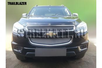 1 199 р. Защита радиатора (низ) Стрелка11 Стандарт  Chevrolet Trailblazer  GM800 (2012-2016) дорестайлинг (хром)  с доставкой в г. Йошкар-Ола. Увеличить фотографию 2