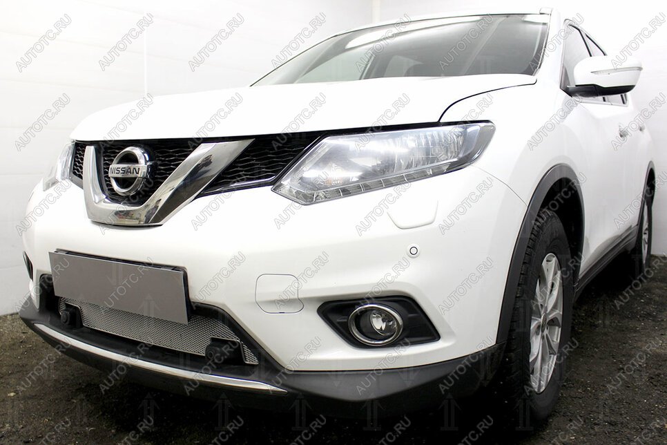 4 999 р. Защита радиатора (с парктроником) Стрелка11 PREMIUM  Nissan X-trail  3 T32 (2013-2018) дорестайлинг (хром)  с доставкой в г. Йошкар-Ола