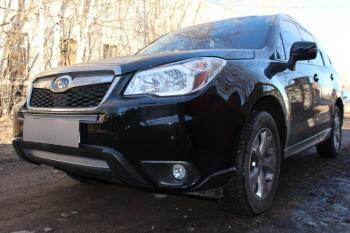 4 499 р. Защита радиатора (низ) Стрелка11 PREMIUM Subaru Forester SK/S14 дорестайлинг (2018-2021) (хром)  с доставкой в г. Йошкар-Ола. Увеличить фотографию 2