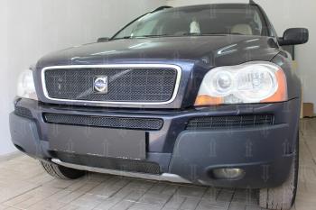 5 449 р. Защита радиатора (верх) Стрелка11 PREMIUM Volvo XC90 C дорестайлинг (2002-2006) (черная)  с доставкой в г. Йошкар-Ола. Увеличить фотографию 2