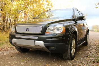 4 199 р. Защита радиатора (середина) Стрелка11 PREMIUM  Volvo XC90  C (2006-2009) 1-ый рестайлинг (хром)  с доставкой в г. Йошкар-Ола. Увеличить фотографию 2