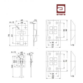 359 р. Фиксатор двери фургона Т-образный (122 мм, оцинкованная сталь) Toyota ToyoAce XZU бортовой грузовик рестайлинг (2002-2006)  с доставкой в г. Йошкар-Ола. Увеличить фотографию 6