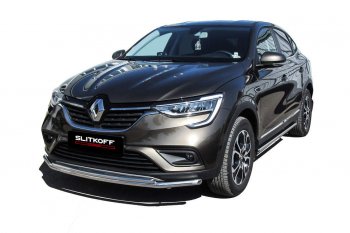 Защита переднего бампера Slitkoff (двойная, d42/32 мм) Renault (Рено) Arkana (Аркана) (2019-2025)