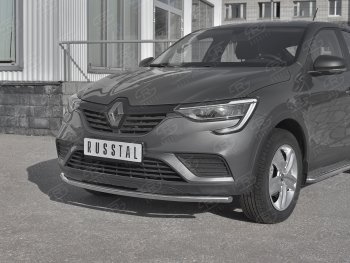 Защита переднего бампера (Ø42 мм, нержавейка) SLITKOFF Renault (Рено) Arkana (Аркана) (2019-2025)