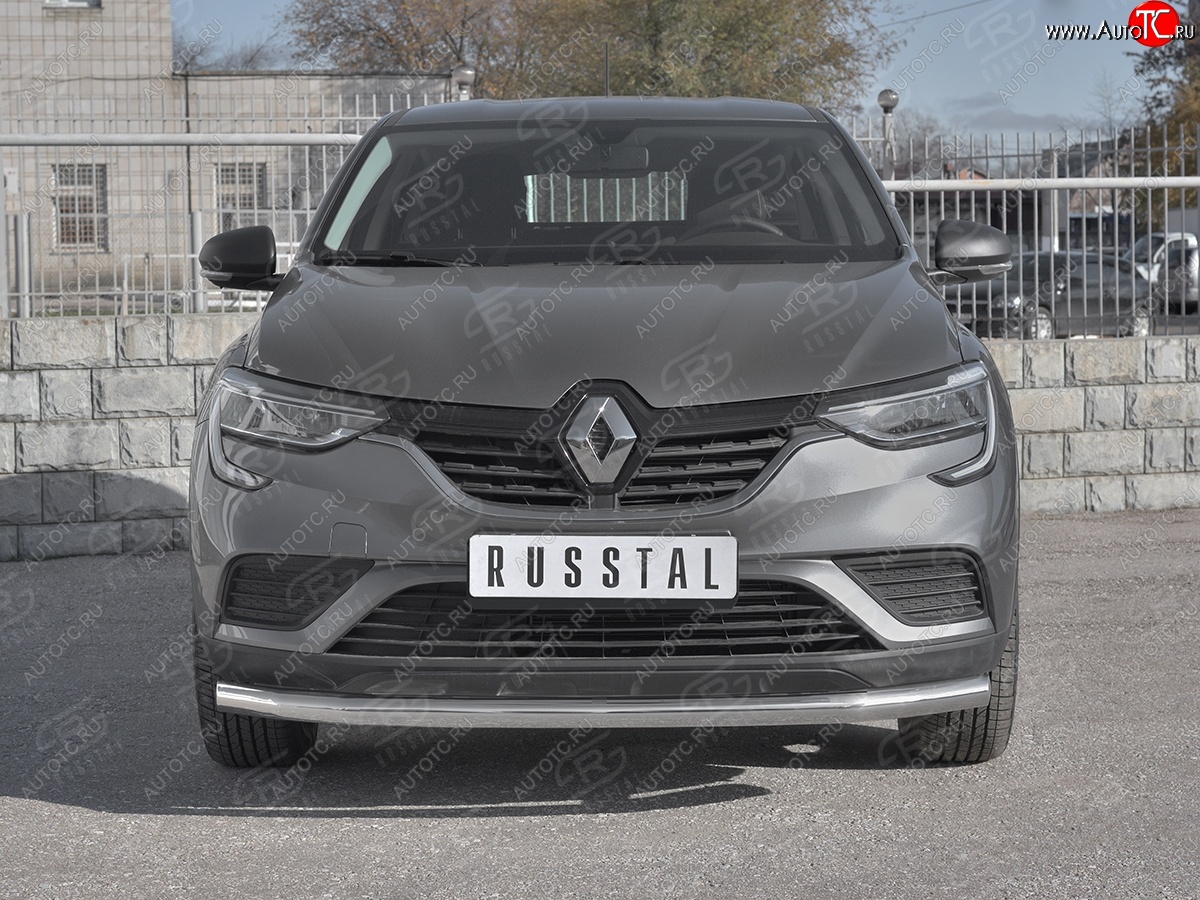 13 799 р. Защита переднего бампера (Ø 63 мм, нержавейка) SLITKOFF  Renault Arkana (2019-2025)  с доставкой в г. Йошкар-Ола