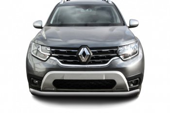 Защита переднего бампера Slitkoff (Ø57 мм). Renault Duster HM (2020-2024)