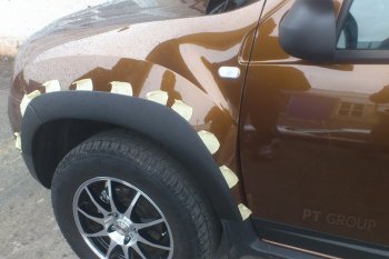 5 999 р. Комплект накладок на колёсные арки Petroil Tuning Renault Duster HS рестайлинг (2015-2021) (Текстурная поверхность)  с доставкой в г. Йошкар-Ола. Увеличить фотографию 4