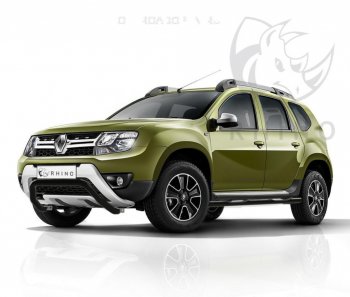 24 999 р. Пороги труба d76 с накладкой SLITKOFF (чёрные V2) Renault Duster HS рестайлинг (2015-2021)  с доставкой в г. Йошкар-Ола. Увеличить фотографию 4