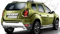 Защита порогов из круглой трубы диаметром 63 мм SLITKOFF Renault Duster HS рестайлинг (2015-2021) ()