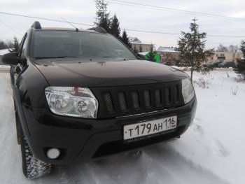 3 699 р. Решётка радиатора Sport  Renault Duster  HS (2010-2021) дорестайлинг, рестайлинг (Неокрашенная)  с доставкой в г. Йошкар-Ола. Увеличить фотографию 7