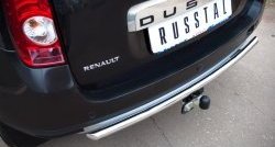 6 399 р. Одинарная защита заднего бампера из трубы диаметром 42 мм (4x4) SLITKOFF Renault Duster HS дорестайлинг (2010-2015)  с доставкой в г. Йошкар-Ола. Увеличить фотографию 2