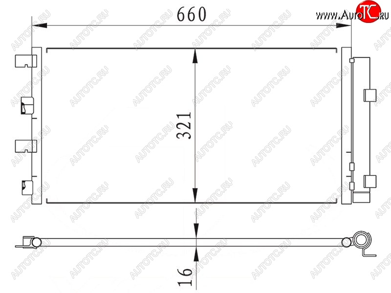 5 999 р. Радиатор кондиционера SAT Renault Duster HS дорестайлинг (2010-2015)  с доставкой в г. Йошкар-Ола