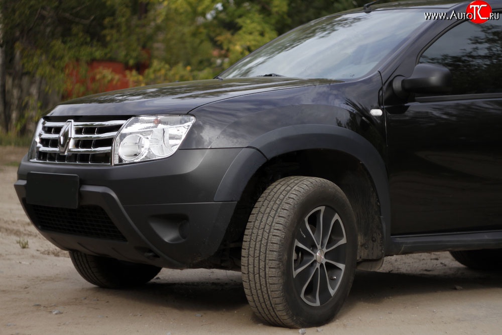 7 349 р. Накладки арок RA (комплект)  Renault Duster  HS (2010-2015) дорестайлинг (Поверхность шагрень)  с доставкой в г. Йошкар-Ола