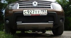 2 099 р. Сетка (с вырезами под ДХО) на бампер Russtal (черная) Renault Duster HS дорестайлинг (2010-2015)  с доставкой в г. Йошкар-Ола. Увеличить фотографию 2