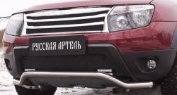 1 189 р. Зимняя заглушка решетки переднего бампера (с дхо и обвесом) РА Renault Duster HS дорестайлинг (2010-2015)  с доставкой в г. Йошкар-Ола. Увеличить фотографию 3