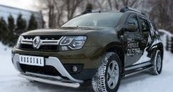 9 899 р. Одинарная защита переднего бампера диаметром 63 мм (рестайлинг) SLITKOFF  Renault Duster  HS (2010-2021) дорестайлинг, рестайлинг  с доставкой в г. Йошкар-Ола. Увеличить фотографию 4