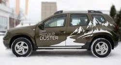 13 099 р. Широкая защита порогов (рестайлинг) Russtal Renault Duster HS рестайлинг (2015-2021) (Защита порогов с со скосами на торцах (вариант 1))  с доставкой в г. Йошкар-Ола. Увеличить фотографию 4