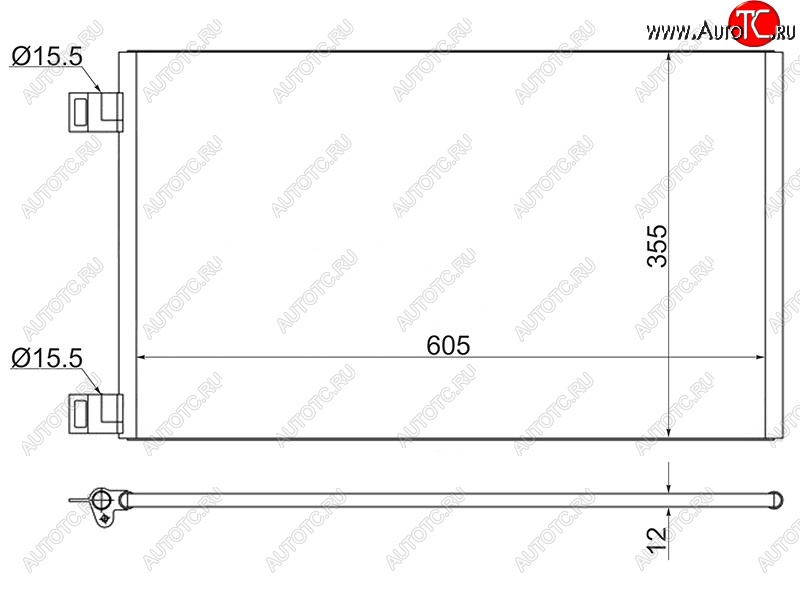 6 399 р. Радиатор кондиционера SAT  Renault Kangoo  KW0 (2008-2013) дорестайлинг  с доставкой в г. Йошкар-Ола