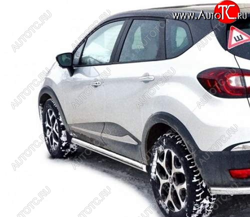 26 799 р. Защита порогов ТехноСфера (Техно Сфера) (нержавейка, 63.5 mm) Renault Kaptur рестайлинг (2020-2025)  с доставкой в г. Йошкар-Ола