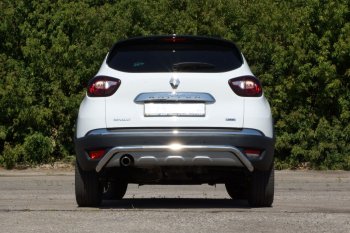 18 849 р. Защита заднего бампера Petroil Tuning Волна (d51) Renault Kaptur дорестайлинг (2016-2020) (Нержавеющая полированная сталь)  с доставкой в г. Йошкар-Ола. Увеличить фотографию 2