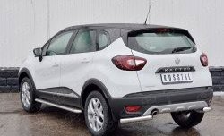 13 849 р. Защита заднего бампера (Ø63 мм уголки, нержавейка) SLITKOFF  Renault Kaptur (2016-2020) дорестайлинг  с доставкой в г. Йошкар-Ола. Увеличить фотографию 2