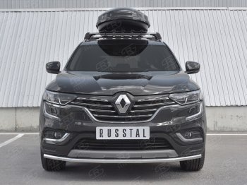 Защита переднего бампера (Ø42 мм, нержавейка) SLITKOFF Renault Koleos 2 (2016-2025)