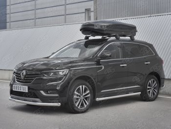 18 599 р. Защита переднего бампера (Ø63 мм, нержавейка) SLITKOFF Renault Koleos 2 (2016-2025)  с доставкой в г. Йошкар-Ола. Увеличить фотографию 3