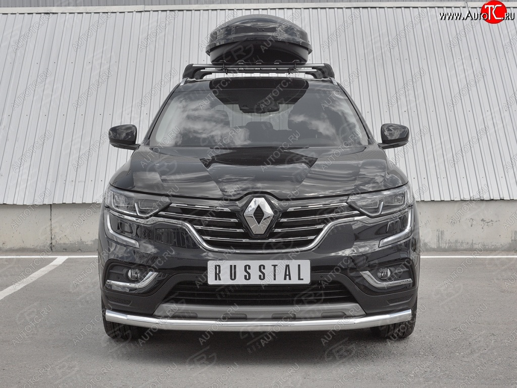 18 599 р. Защита переднего бампера (Ø63 мм, нержавейка) SLITKOFF Renault Koleos 2 (2016-2025)  с доставкой в г. Йошкар-Ола