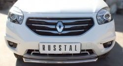 14 499 р. Одинарная защита переднего бампера диаметром 63 мм SLITKOFF Renault Koleos 1 Phase 3 (2013-2016)  с доставкой в г. Йошкар-Ола. Увеличить фотографию 2