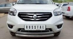 15 349 р. Одинарная защита переднего бампера диаметром 76 мм SLITKOFF Renault Koleos 1 Phase 3 (2013-2016)  с доставкой в г. Йошкар-Ола. Увеличить фотографию 3