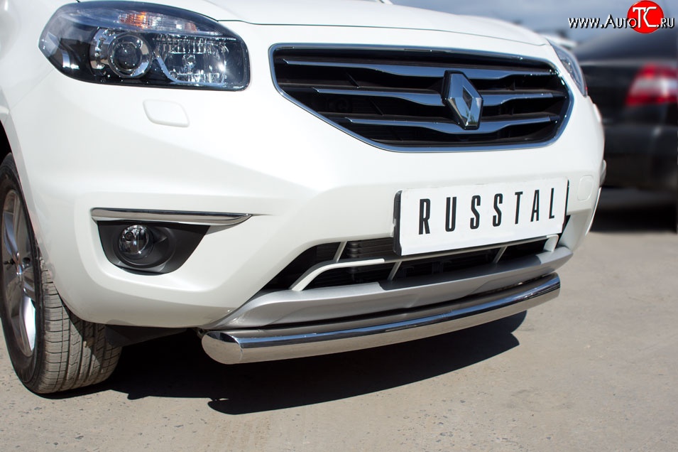 15 349 р. Одинарная защита переднего бампера диаметром 76 мм SLITKOFF Renault Koleos 1 Phase 3 (2013-2016)  с доставкой в г. Йошкар-Ола