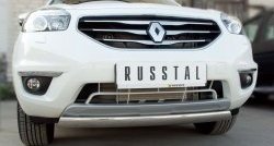 19 099 р. Защита переднего бампера (Ø75х42 мм, нержавейка) Russtal Renault Koleos 1 Phase 3 (2013-2016)  с доставкой в г. Йошкар-Ола. Увеличить фотографию 3