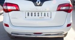 18 549 р. Защита заднего бампера (Ø75x42 мм, нержавейка) Russtal Renault Koleos Phase 1 (2007-2011)  с доставкой в г. Йошкар-Ола. Увеличить фотографию 2