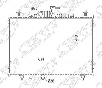 Радиатор двигателя SAT Renault Koleos Phase 1 (2007-2011)